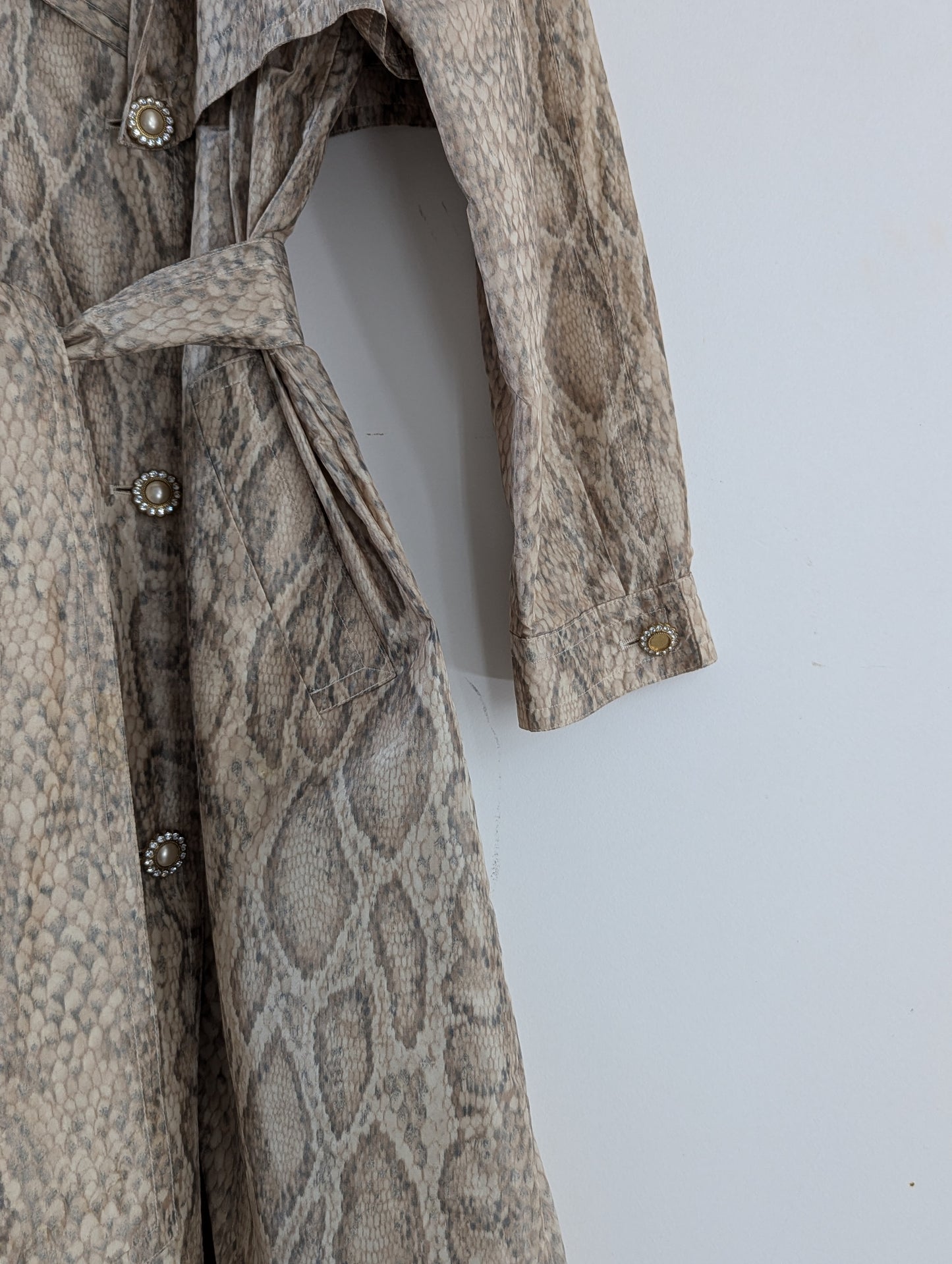 Escada Snake Print Silk Trench