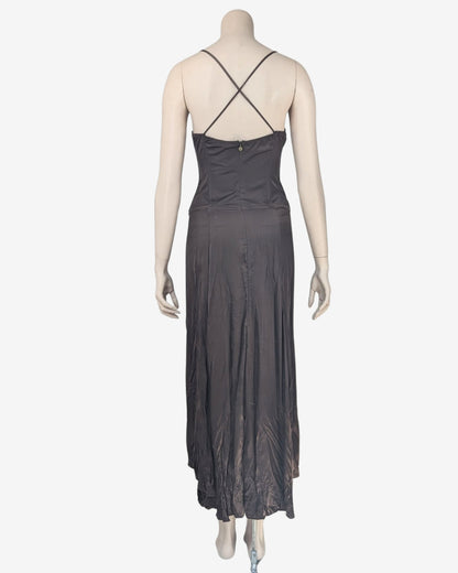 Just Cavalli Chocolate silk Maxi Dress