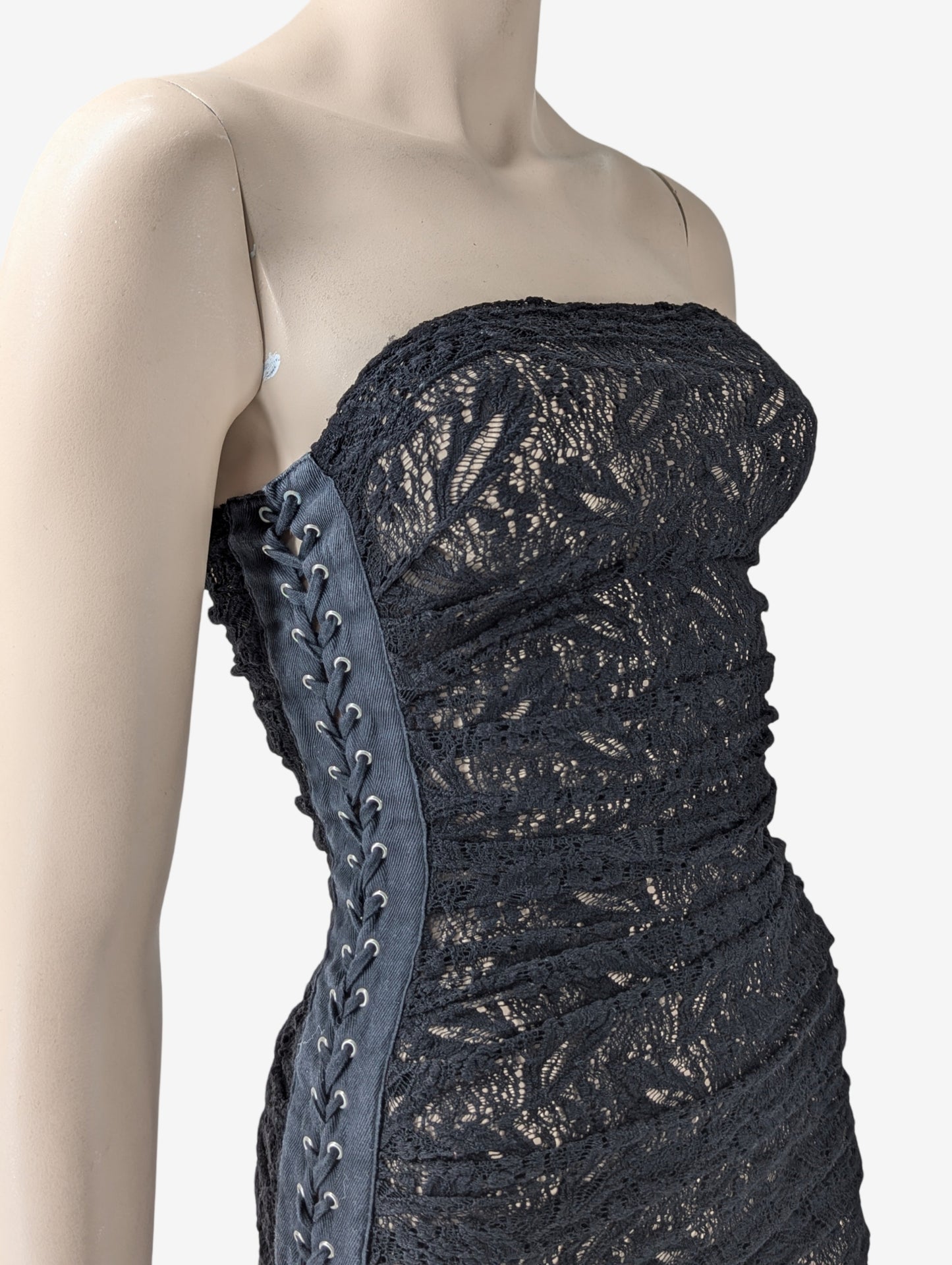 D&G Dolce and Gabbana S/S 2007 Laces Bustier Sheer Dress