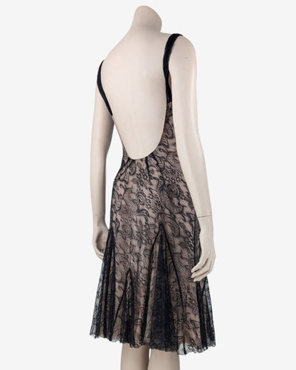 John Galliano laces Backless Midi Dress