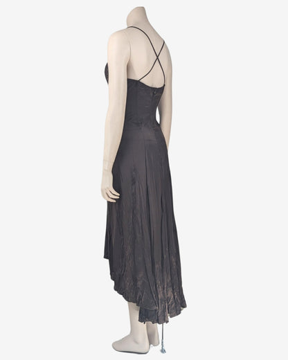 Just Cavalli Chocolate silk Maxi Dress